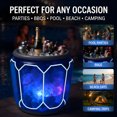 thumbnail image 2 of Beach Day Beverage Tub with Light Up Glow, Blue Inflatable PVC Ice Bucket for Poolside Parties Camping Setups and Backyard Drink Service, 2 of 9