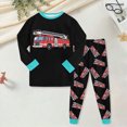 thumbnail image 2 of masbird Boys Girls Pajamas 2Piece Toddler Kids Pjs Sets Cotton Toddler Clothes Fall Winter Sleepwears 6-12 Months 12-24 Months 2t 3t 4t 5t 6t 7t 8t 9t Children(Black,5-6 Y), 2 of 6