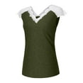 thumbnail image 3 of Pntutb moda mujer cuello redondo manga corta encaje tops camiseta camisetas sueltas cortas Pntutb Pntutb-2341, 3 of 5