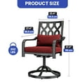 thumbnail image 6 of Wooflex Set of 2 Patio Swivel Dining Chairs with Cushion, Outdoor Dining Chairs with Cushioned Pillow & Sturdy Frame, 6 of 9