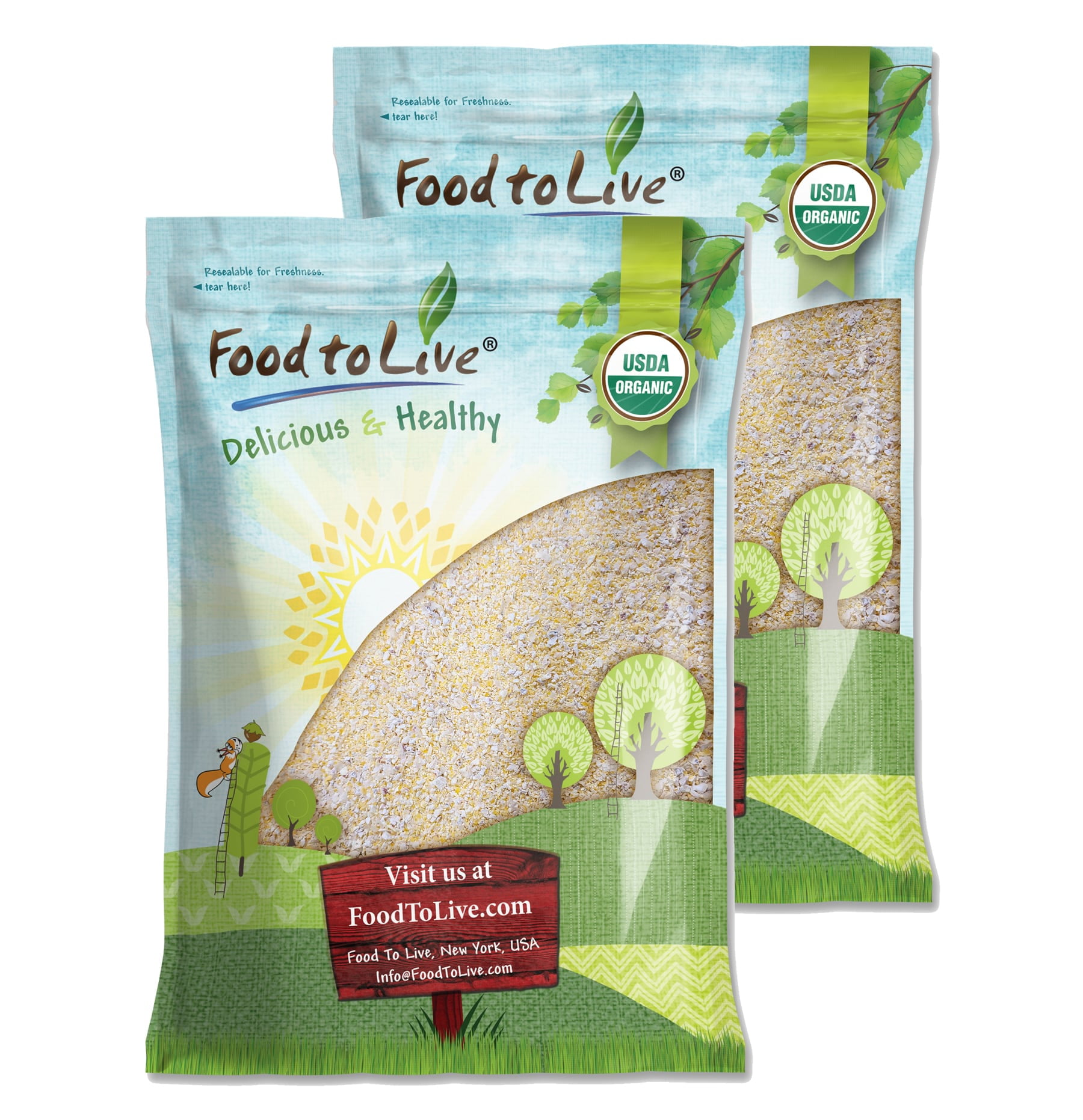 Organic Old Fashioned Cornmeal Coarse 18 Pounds Non GMO Kosher Raw organic-old-fashioned-cornmeal-coarse-18-pounds-non-gmo-kosher-raw