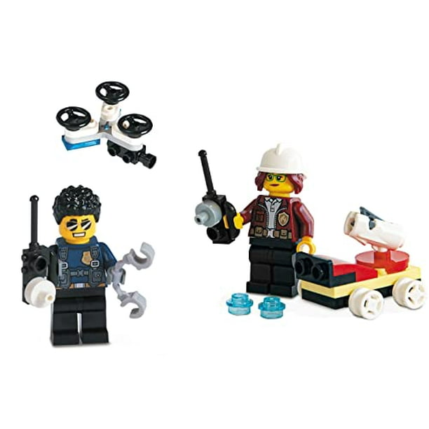 Combo de minifiguras de LEGO City jefe de policia con dron Walmart en linea