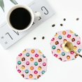 thumbnail image 4 of Pofeuu Colorful Donuts Print Coasters for Drinks, 4Pack PU Leather Coasters, Bar Drink Coasters for Tabletop Protection, Furniture from Damage-Octagon, 4 of 6