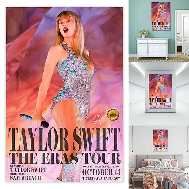 Taylor Swift Poster The Eras Tour Wall Art October 13 World Tour Movie Posters Wall Decorations Unframed Fans Gifts