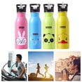 thumbnail image 3 of Kids Water Bottles Sports,500ml Cartoon Drink Water Bottles with Straw, Lovely Animals Travel Drink Flasks Bottle, 3 of 5