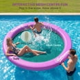 thumbnail image 3 of Outsunny 8FT Inflatable Water Hammock, Round Floating Ring, Inflatable Floating Dock Platform with Mesh for for Lakes, Pools, Oceans, Purple, 3 of 9