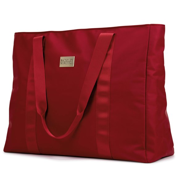 Bolso de viaje Badgley Mischka de nylon ligero color burdeos