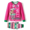 thumbnail image 4 of Barbie Women Pajamas Snowflakes Christmas Tree Graphic Allover Print 2 Pieces Family Matching Pajamas Set, 4 of 10