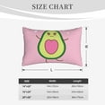 thumbnail image 6 of Bingfone Cute Avocado Standard Size Pillowcase, Long Staple Pure Cotton Envelope Closure Pillow Cover,16"X24", 6 of 9