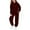 Wine, variant on PINQI Teen Girls 2 Piece Jogging Set Plain Pullover Hoodies Sweatpants Sweatsuits Fleece Warm Tracksuits with Pockets Outfits