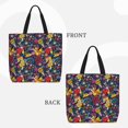 thumbnail image 2 of Cauagu Sacs Fourre-Tout Rock Music pour Femmes Filles, Grand Sac Réutilisable pour Courses avec Poches Intérieures, 2 of 7