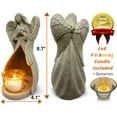thumbnail image 3 of OakiWay Angel Resin Memorial Candle Holder – Thoughtful Sympathy Gift with Flickering LED Tealight and Gift Card to Honor Loved Ones and Bring Comfort, 3 of 9