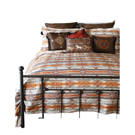 Carstens Home Unisex Wrangler Amarillo Sunset Twin Quilt Set 3-Piece - JW267 One Size