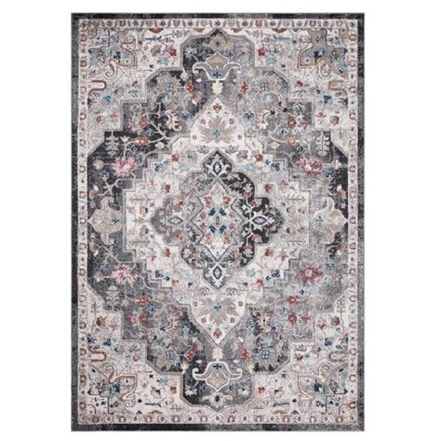 Concard Global Trading 72567 8 x 11 ft. Montreal Medallion Area Rug, Gray