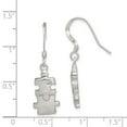 thumbnail image 2 of FB Jewels Sterling Silver Polished CZ Puzzle Pieces Dangle Earrings, 2 of 2