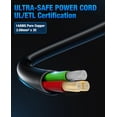 thumbnail image 4 of Cable de alimentación HulkGoo 4.9 m 15A 125V de alta resistencia y carga rápida, 4 of 9