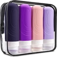 thumbnail image 1 of Portable Travel Silicone Containers Set Leak Proof Easy Bottles for Cosmetics Toiletries & More Durable Outdoor Accessories, 1 of 2