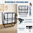 thumbnail image 6 of GIMMYFIVE 75" Folding Bed with 5 In Mattress, Metal Frame, 4 Casters, No Assembly Required, 450 lbs, 6 of 8