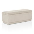 thumbnail image 5 of Furniture of America Cheri Chenille Modern Living Room Bedroom Bench with Storage, Pink, 5 of 19
