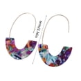thumbnail image 4 of 1 par de aretes en forma de U con estampado de leopardo geométrico universal colgantes para la oreja suministros elegantes para fiestas para Ropa, zapatos y accesorios Miscelánea azul colorido Sonducket AP010170-10, 4 of 6