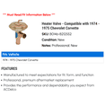 thumbnail image 2 of Heater Valve - Compatible with 1974 - 1975 Chevrolet Corvette - AC Delco, 2 of 2