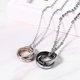 thumbnail image 3 of Collar colgante de acero inoxidable Amor eterno Anillo de plata para pareja Aniversario Navidad San Valentín Para él y para ella Fixer para hombres Mujeres, 3 of 5