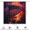 thumbnail image 2 of Flag Of The United States Shower Curtain Sets with Rugs 4 Piece Rustic, 2 of 8
