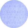 thumbnail image 1 of Ahgly Company Indoor Round Abstract Blue Modern Area Rugs, 6' Round, 1 of 4