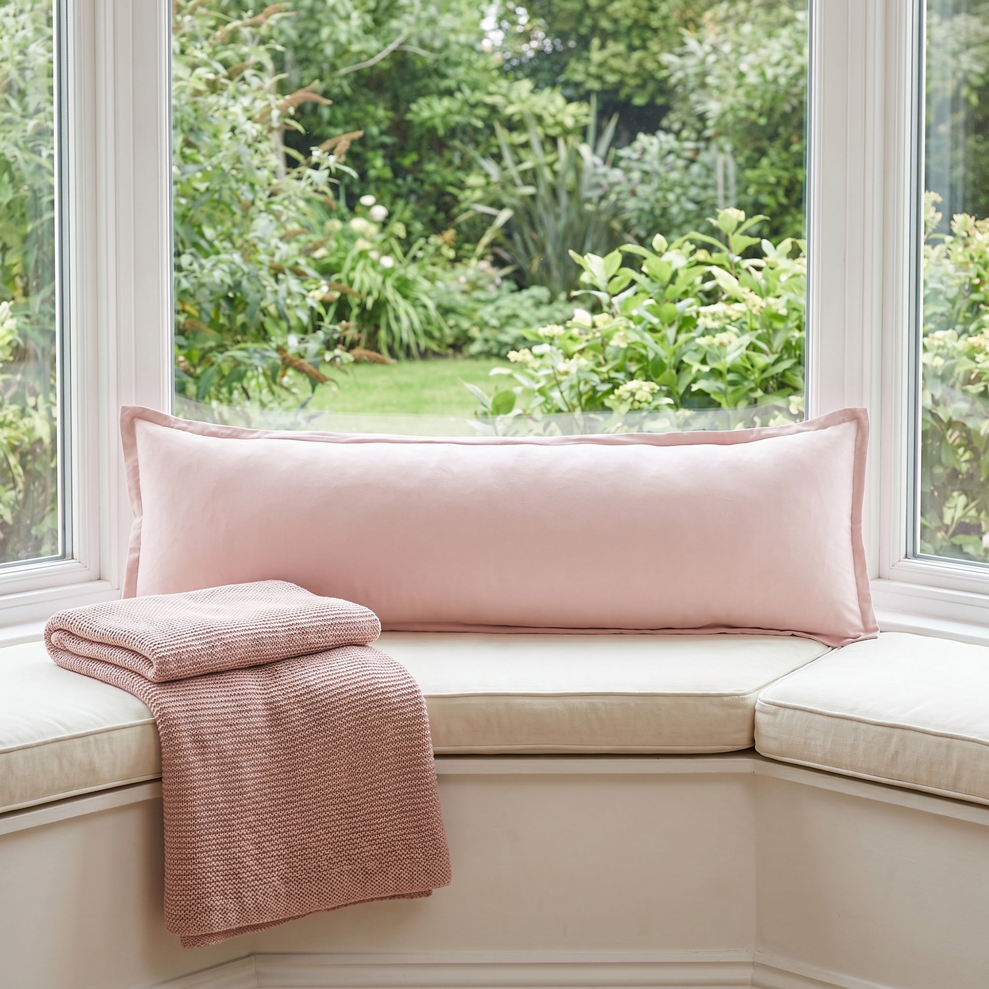 Unique Bargains 1 Pack Soft Cooling Cotton Pillow Covers Wrinkle Resistant Light pink A