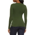 thumbnail image 2 of Womens Basic V Neck Long Sleeve Top, 2 of 2