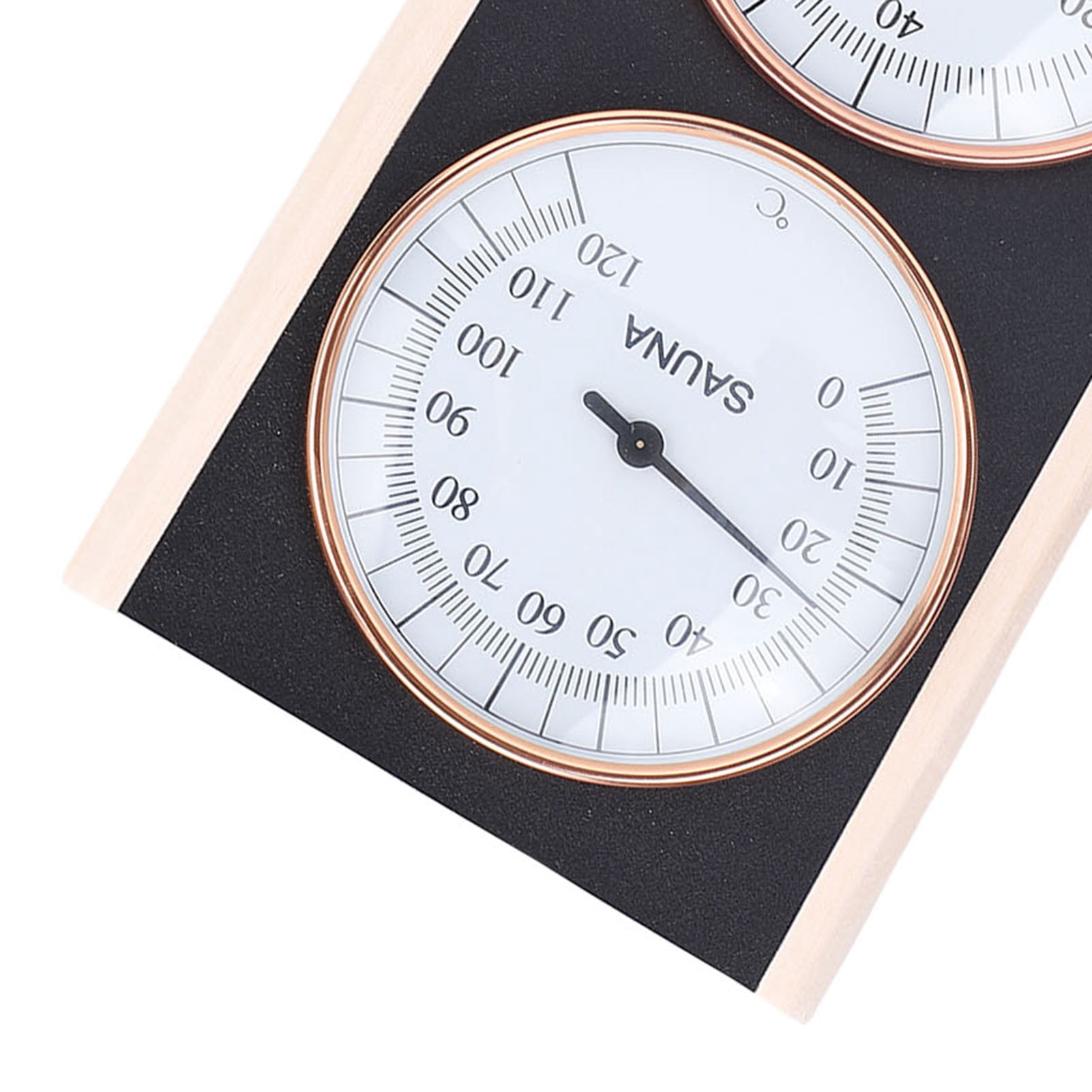 YAHHU Sauna Thermometer Hygrometer 2 in 1 Wooden Celsius Temperature and Humidity Meter for Spa Shower Sauna Room 10.43 inches / 26.5 cm