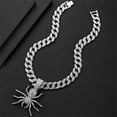 thumbnail image 3 of Men Women Hip Hop New Fashionable and Personalized Spider  Pendant Necklace 15mm Crystal Cuban Chain HipHop Iced Out Bling Necklaces Fashion Charm Jewelry, 3 of 5