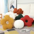 thumbnail image 3 of Nordic Style. Flower-Shaped and Ball Throw Pillows. Sofa Cushions. Plush Throw Pillow.(Flower 45cm (17.71inch), Turmeric Flower), 3 of 4