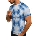 thumbnail image 6 of cocolona Womens and Mens Tie Dye Print T-shirt Summer Short Sleeve Crew Neck Tops Fashion Casual Vintage Tees Blouses, 6 of 8