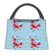 thumbnail image 1 of Fotbe Red Funny Crab on Blue Stripe Bolsa Térmica Portátil con Estampado, Bolsa de Entrega de Alimentos Aislada, Bolsa Reutilizable de Gran Capacidad para Comidas y Supermercado, 1 of 6