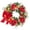 24" Christmas Wreath, variant on 24" Christmas Wreath/6 Ft Christmas Garland with 20 LED Lights, Artificial Xmas Indoor Outdoor Decoration for Front Door, Windows, Wall, Staircase, Table, Red Gold