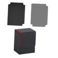 thumbnail image 2 of Caja para baraja de cartas con 2 divisores que se adapta a más de 100 tarjetas magnéticas multifuncionales resistentes al agua Negro y rojo, 2 of 8