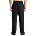 thumbnail image 3 of Mens Athletic Pants Breathable Slim Fit Drawstring Waist Stretch Casual Trousers Straight Leg Active Jogger Pants Black S, 3 of 5