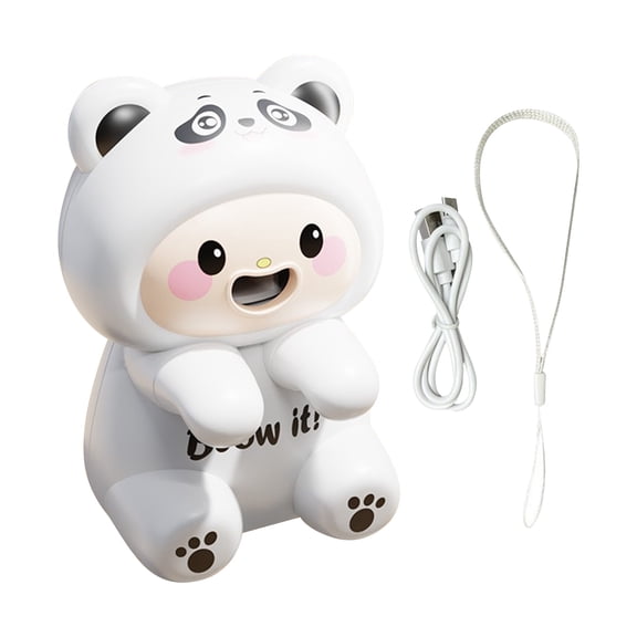 Mini Food Cooling Fan-Plastic Adorable Animal Mini Heat Cool Down Fan, Compact Hanging Chiller for Hot Bowls Mugs, Home Office Hot Drink Gadget With USB Cable & Lanyard, Size 3.54in2.36in2.56in