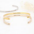 thumbnail image 2 of Personalized Women's Cuff Bangle Bracelet Engraved Jewelry Christmas Gift for Her, 2 of 9