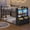 Black, variant on Plonmago Low Twin Over Twin Size Bunk Bed With Bookshelf & Storage Drawers, Metal Floor Bunk Bed With Rgb Lights & Charging Station, Guardrail & Ladder, Small Space, Pink