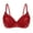 Red, variant on Raenseen Women's Sparkle Sequins Push Up Bra Glitter Beading Padded Bralette for Belly Dancing Blue 34/75