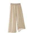 thumbnail image 3 of SROBPTY Womens Pajama Pants Solid Elastic Waist Sleepwear, 3 of 5
