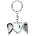 thumbnail image 1 of Blue Ocean Docile Two Dolphin Heart Angel Wing Key Chain Holder, 1 of 3