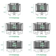 thumbnail image 6 of LHX 12FT 14FT 16FT Trampoline with Enclosure Net, Outdoor Trampolines for Kids Adults, Backyard Recreational Trampoline with Basketball Hoop, Ladder, Stake, Heavy Duty, 1400 LBS Weight Loading, Round, 6 of 9