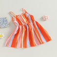 thumbnail image 3 of Petites Filles Princesse Robe Rayures Dot Print Robe Décontractée A-Ligne Robe pour la Plage Partie Vêtements Mignons 4-5 Ans, 3 of 8