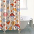 thumbnail image 4 of Red Mushroom Flower Light Pattern Shower Curtain 72"x84" ,Bathroom Decorative Shower Curtains Set with 12 Hooks,Modern Waterproof Washable Shower Curtain, 4 of 6