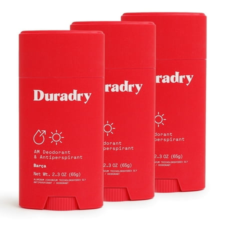 Duradry Prescription Strength Antiperspirant Deodorant Stick, Barca, 2.3 Oz, 3 Pack