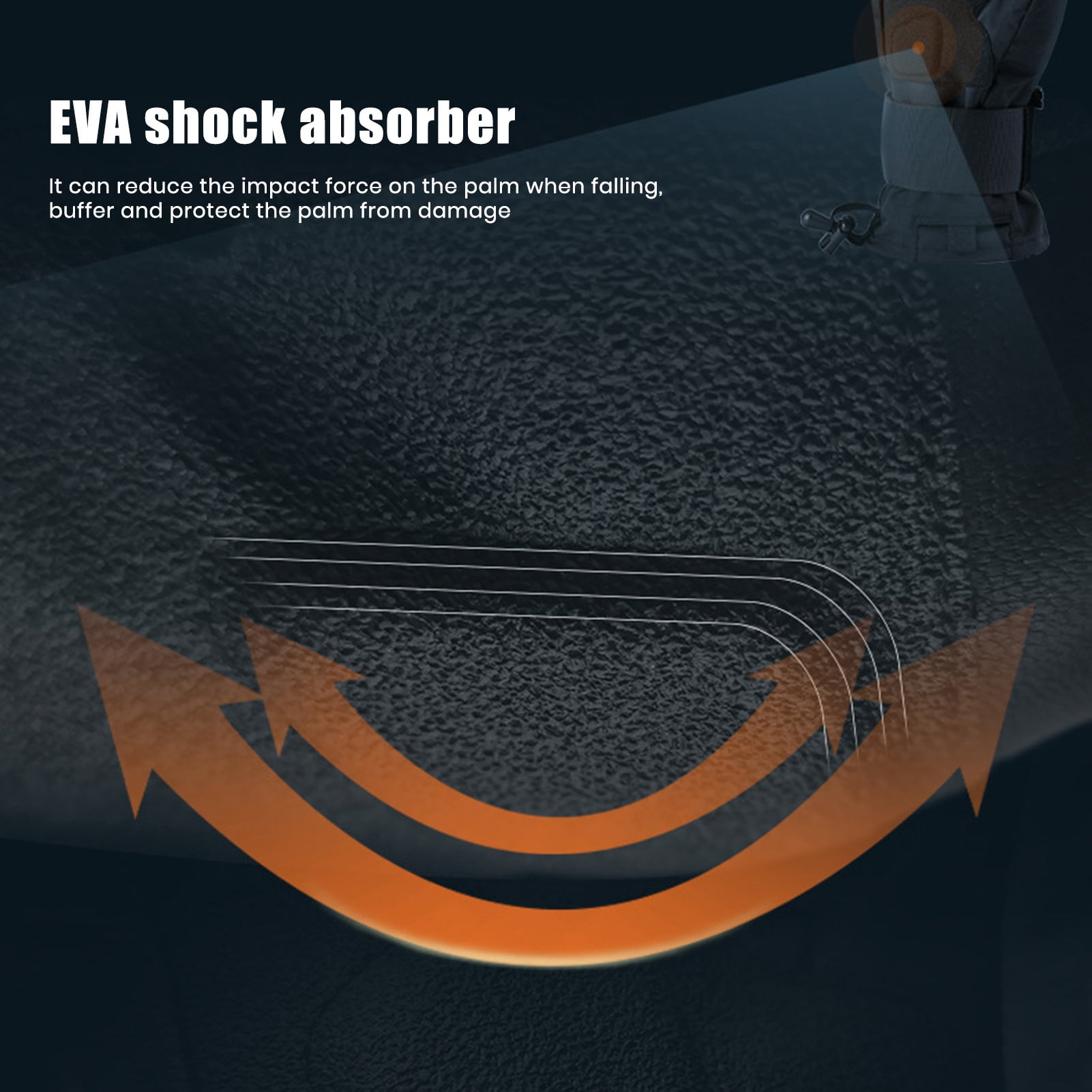 Eoperou Ski Gloves with Built-in Wrist Guards: EVA Shock Absorber Winter Gloves Waterproof Snowboard Gloves