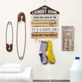 thumbnail image 2 of Laundry Room Decor with Rustic Safety Pins Tip Jar and Humorous Sign - Sign with Clothespin Holder, 2 of 8